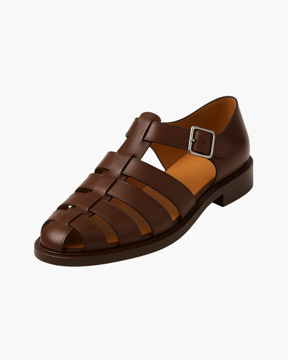 Grazio – Closed Sandal with Strap – Dark Brown / 38