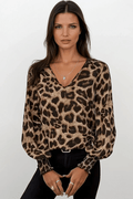 Gry – Leopard Shirt – Ginger colored / S