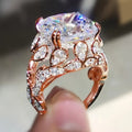 Gold ring with vintage glass – 15 / Rose Gold