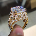 Gold ring with vintage glass – 15 / Gold