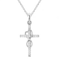 Necklace with pendant in the shape of a cross made of diamond alloy – image 4