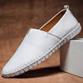Hand-stitched leather Loafers – Blue / 41