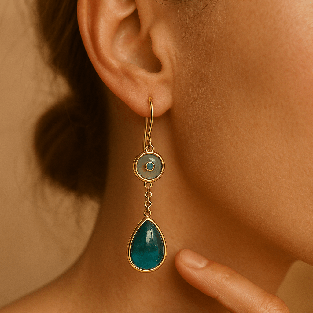 Helle – Blue stone earrings