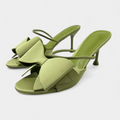 Helle – Faux Leather Pumps – Green / 38