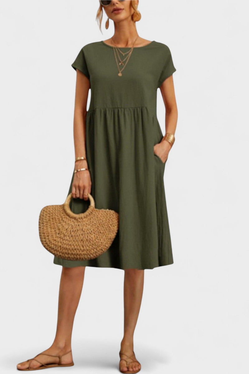 Helle – Timeless vintage dress – Pike colored / S