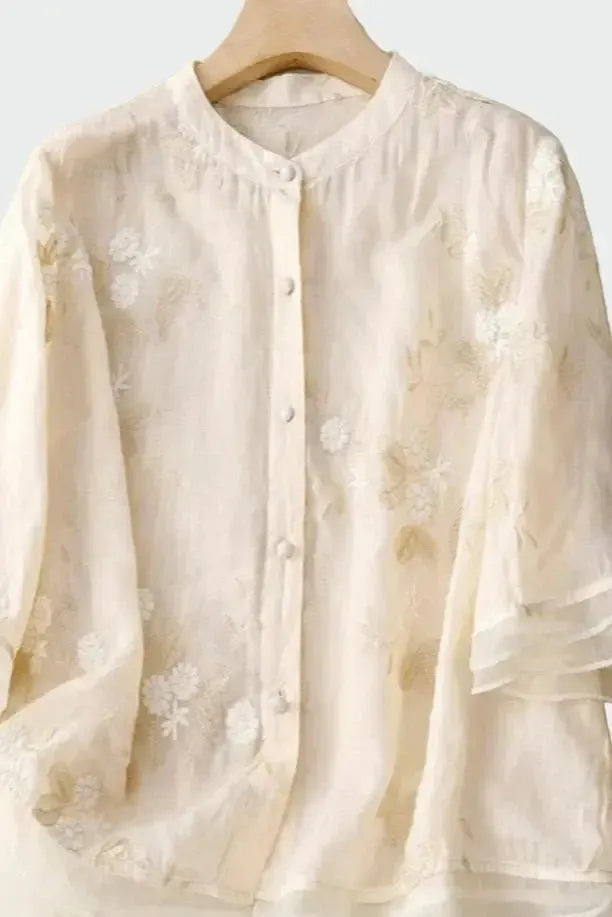 Ida – Pink Blouse – Beige / M