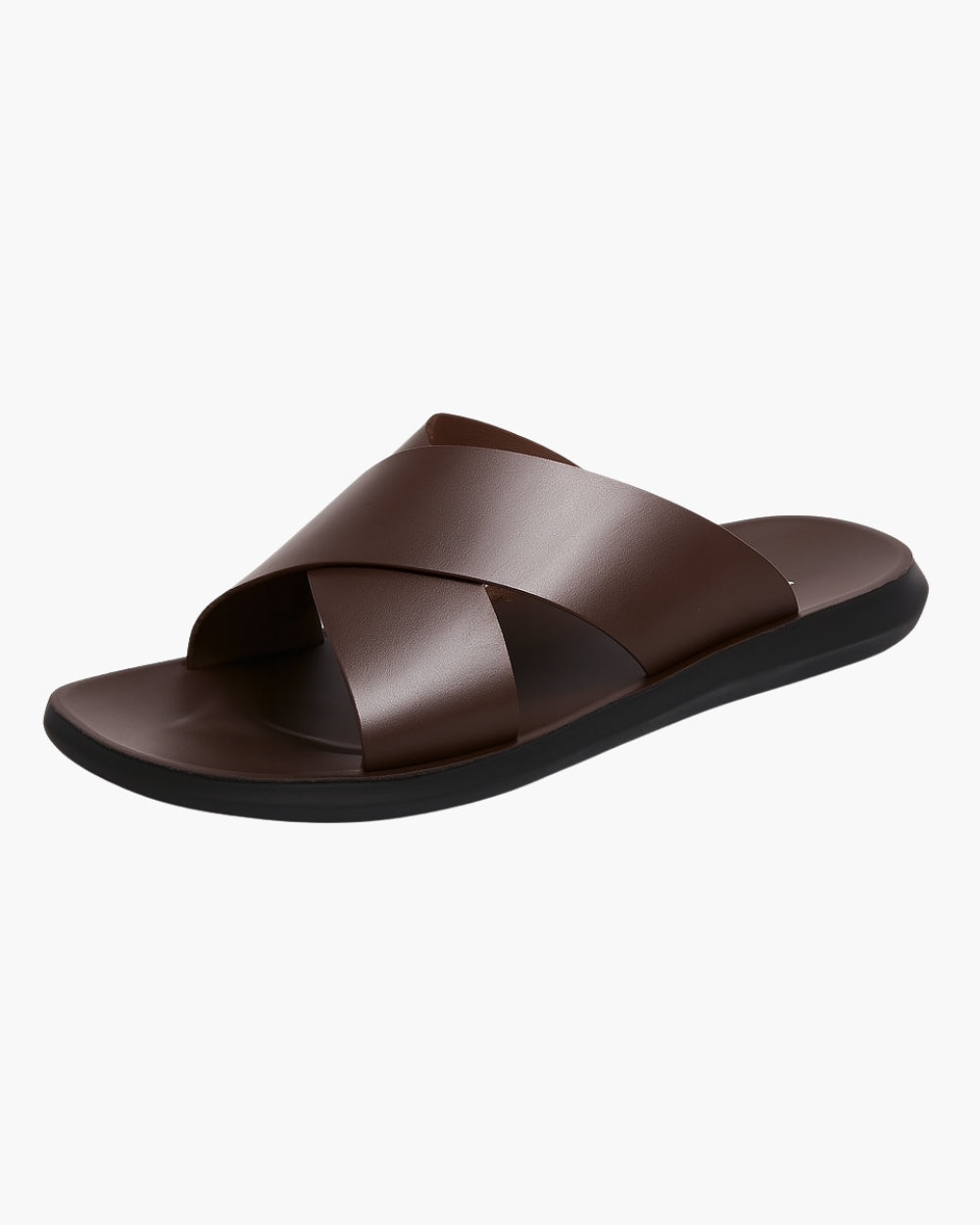 Illino – Sandals with cross straps – Brown / 39