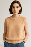 Inger – Sleeveless shirt – Brown / M