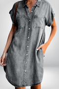 Inger – Denim Dress – Light Blue / M