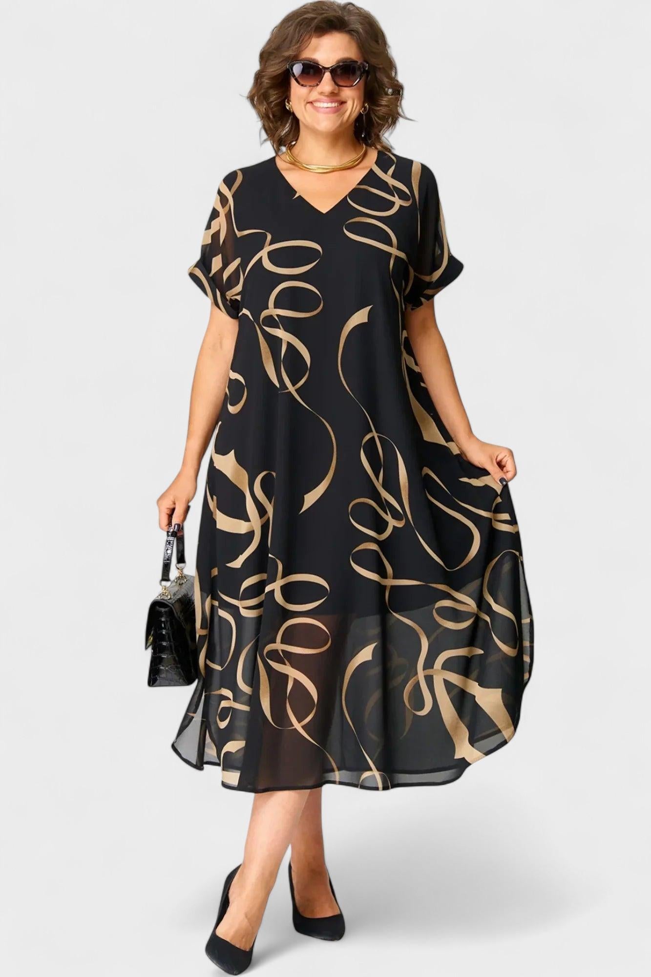 Inger – V-neck dress – S