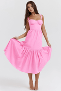 Isabel – Midi dress – Pink / M