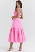 Isabel – Midi dress – Pink / L