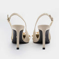 Isolda – Chain Heels – Ivory colored / 38