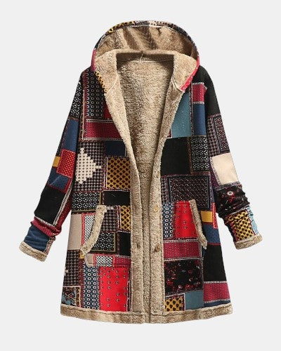 Jade – Vintage Patchwork Fleece Jacket – S