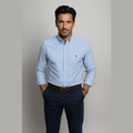 Jaimy – Chic cotton shirt – Light Blue / S
