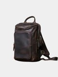 Jakob – Modern box-shaped bag – Brown