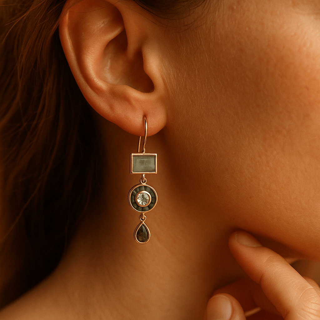 Johanne – Forest heart earrings