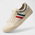Jon – Striped Trainers – Beige / 32