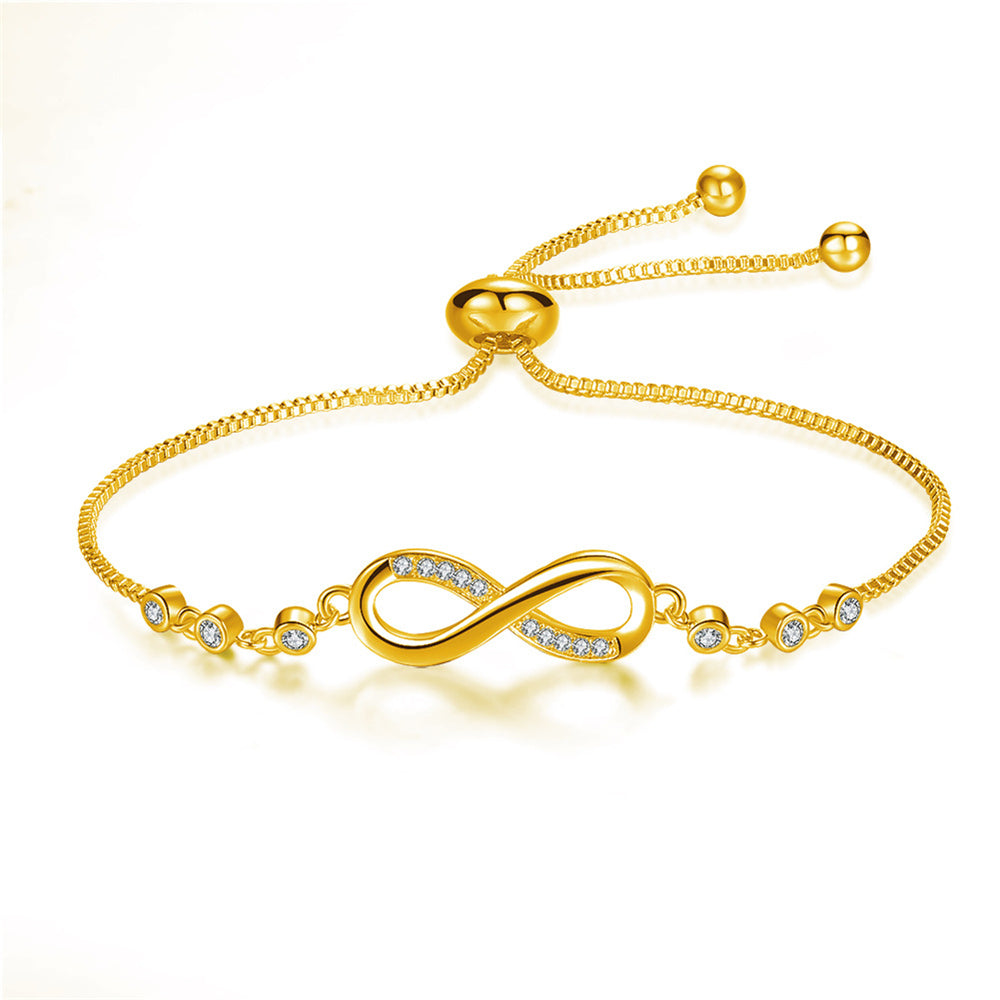 Adjustable Infinity bracelet in silver – Gold