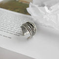 Adjustable Silver Ring in Layers – 18