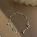 Adjustable bracelet with heart in silver – image 2