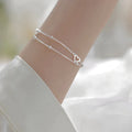 Adjustable bracelet with heart in silver – image 4