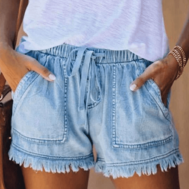 Karen – High life Denim shorts – Light Blue / S