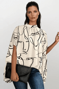 Karla – All-round evening blouse – Peach / XS