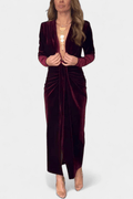 Karla – V-neck Luxury – Bordeaux / M