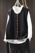 Karmen – Knitted vest – Black / M
