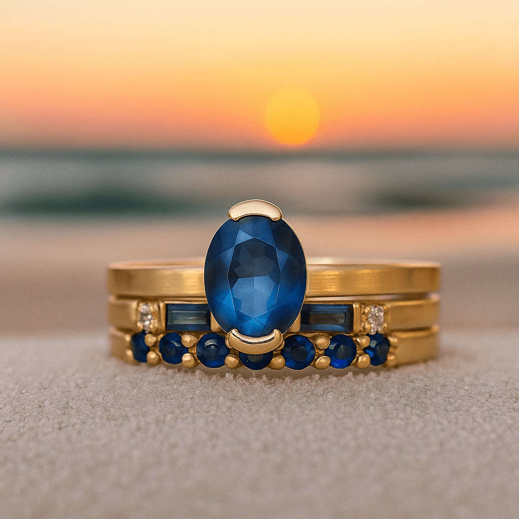 Katrine – Blue stone ring – 15