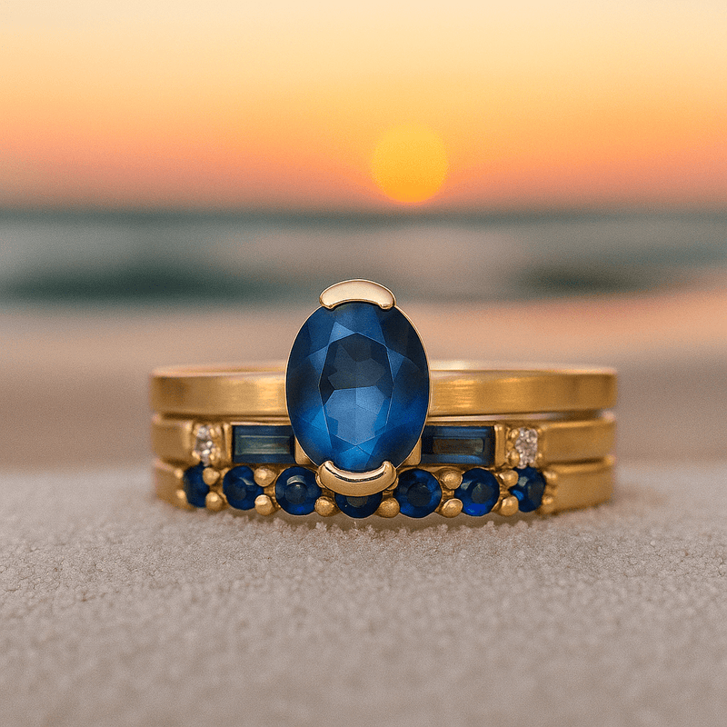 Katrine – Blue stone ring – 15