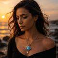 Katrine – Wave pearl pendant – image 2