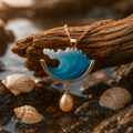 Katrine – Wave pearl pendant – image 3