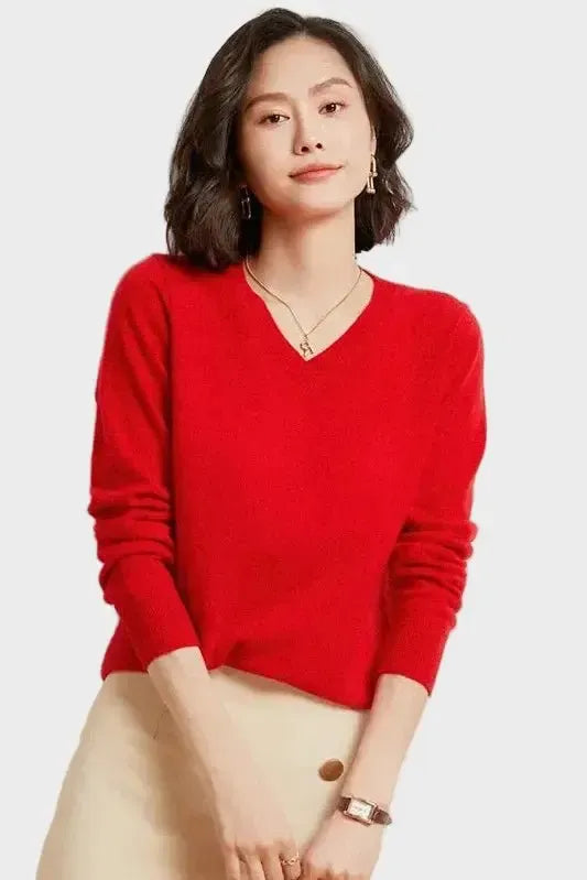 Katrine – Cashmere Jumper – Red / M