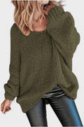 Katrine – Light Knit Jumper with Round-Neck – Brown / L