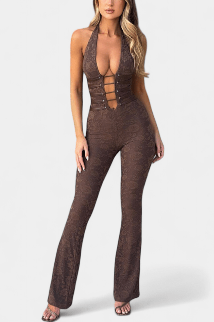 Kendra – Jumpsuit – Brown / S