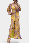 Kirstine – Pleated maxi dress – Yellow / S