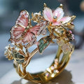 Clear summer grouting from nature with zircon – 15 / Rose Gold