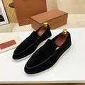 Classic Suede Loafers – Black / 40