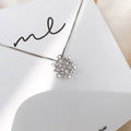 Crystal Necklace with Sparkling Snowflakes in Gold and Silver – image 4