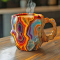 Crystal-infused Mineral Coffee Cup – Volcanic Red