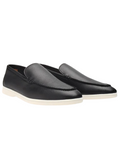 Cowhide Leather Loafers – White / 38