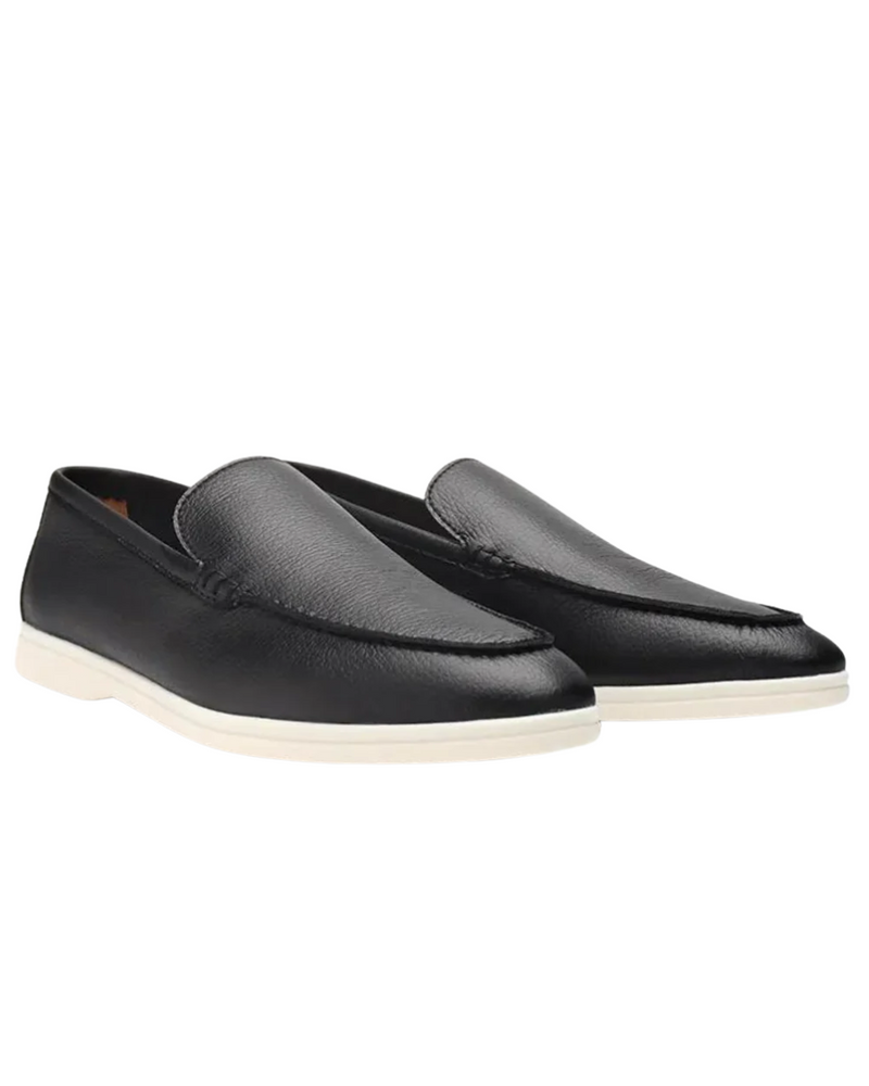 Cowhide Leather Loafers – White / 38