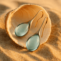 Lærke – Drop earrings – Aqua Green