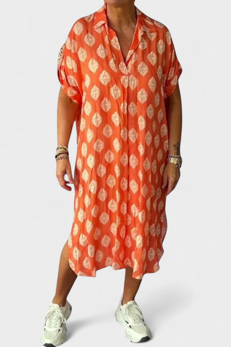 Lærke – Light summer dress – Orange / S