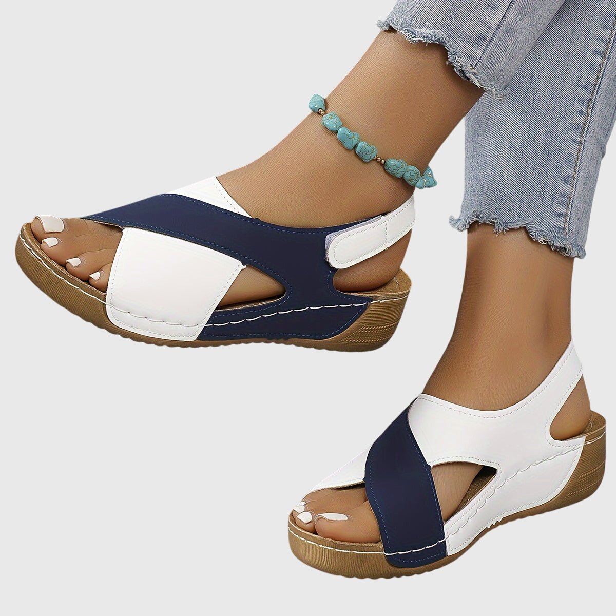 Lærke – Supportive Sandals – Blue / 36