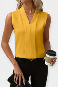 Lærke – V-neck top – White / L