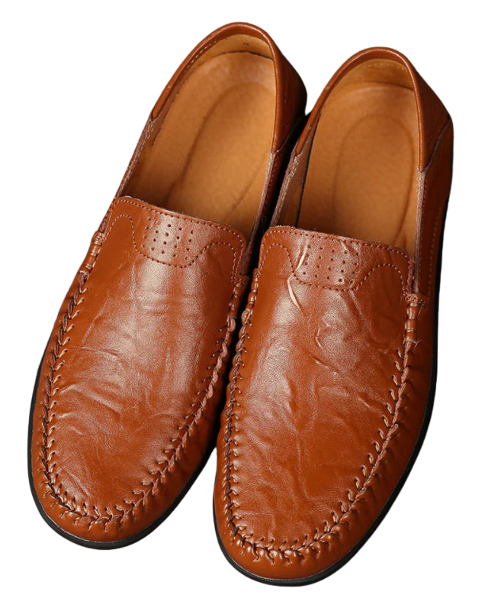 Las Vegas Leather Loafers – Brown / 38
