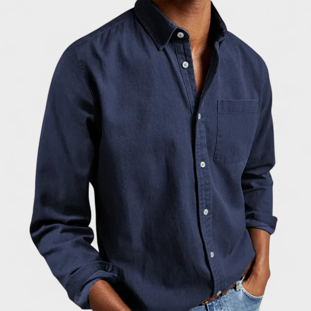Lauge – Handmade shirt for men – Dark Blue / S